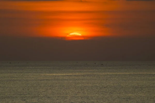 Günbatımı Güzel Doğal Görünümünü Beach — Stok fotoğraf