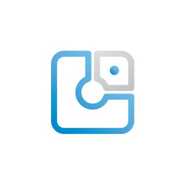 Beyaz arka plan üzerinde izole renkli kamera simgesinin vektör resmi