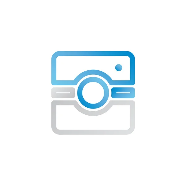Illustrazione Vettoriale Del Simbolo Della Fotocamera Colori Isolato Sfondo Bianco — Vettoriale Stock