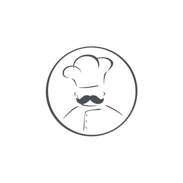 Ilustração Vetorial Fogão Chef Macho Colorido Isolado Fundo Branco — Vetor de Stock