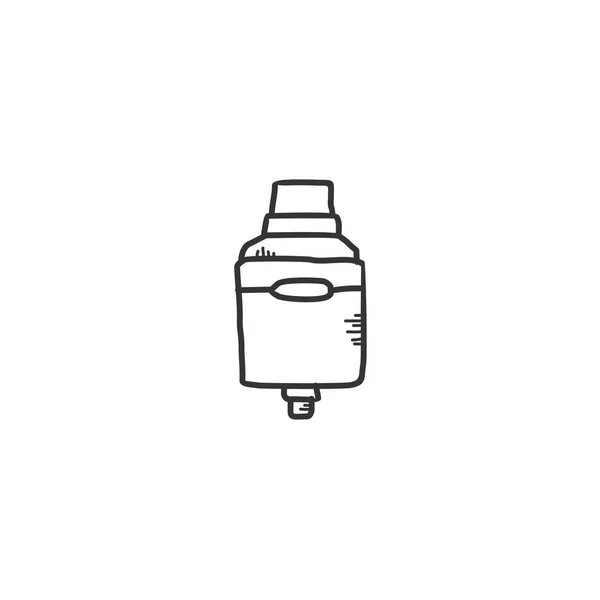 Illustrazione Vettoriale Del Simbolo Del Vaporizzatore Colorato Isolato Sfondo Bianco — Vettoriale Stock