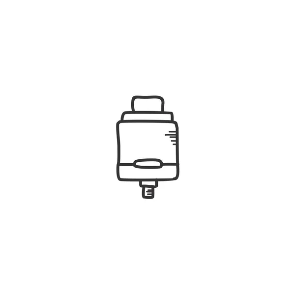 色気化器のシンボル白い背景で隔離のベクトル イラスト — ストックベクタ