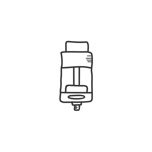 Illustrazione Vettoriale Del Simbolo Del Vaporizzatore Colorato Isolato Sfondo Bianco — Vettoriale Stock