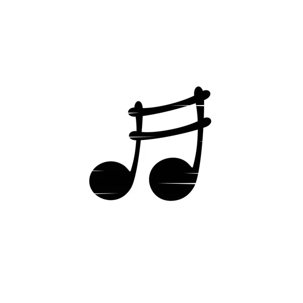 Nota Musical Vector Icono Minimalista — Vector de stock