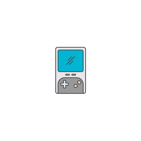 Beyaz Arka Plan Üzerinde Izole Gamepad Minimalist Vektör Çizim — Stok Vektör