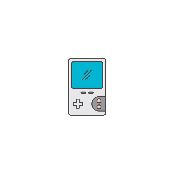 Ilustração Vetorial Minimalista Gamepad Isolado Fundo Branco — Vetor de Stock
