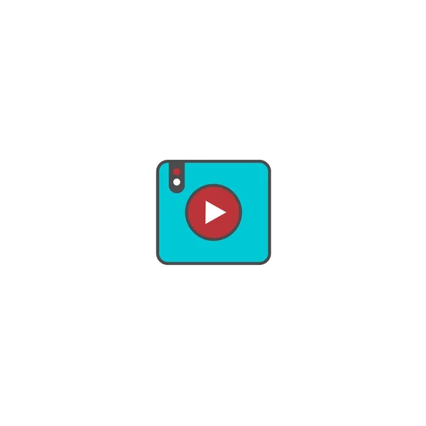 Icona Minimalista App Vettoriale Gioco Simbolo Illustrazione — Vettoriale Stock