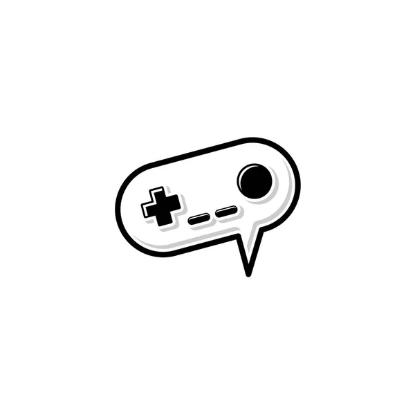 Speech Bubble Minimalistic Icon Joystick — Stock Vector