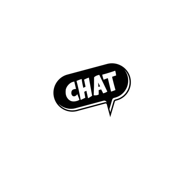 Speech Bubble Minimalistic Icon Chat Lettering — Stock Vector