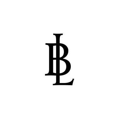 lb harfler beyaz arka planda izole logosu