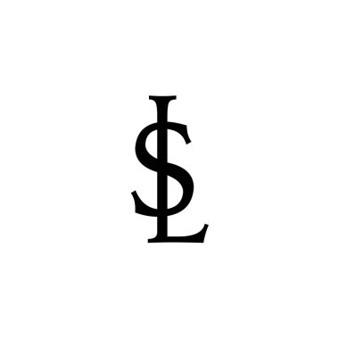 ls harfler beyaz arka planda izole logo