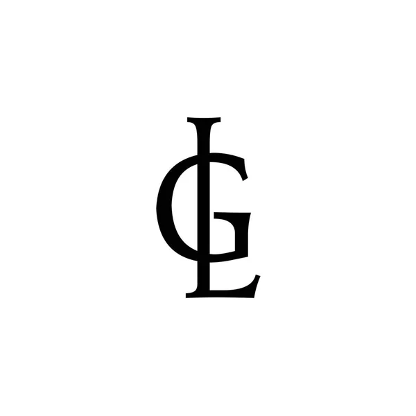 Letras Logotipo Isolado Fundo Branco — Vetor de Stock