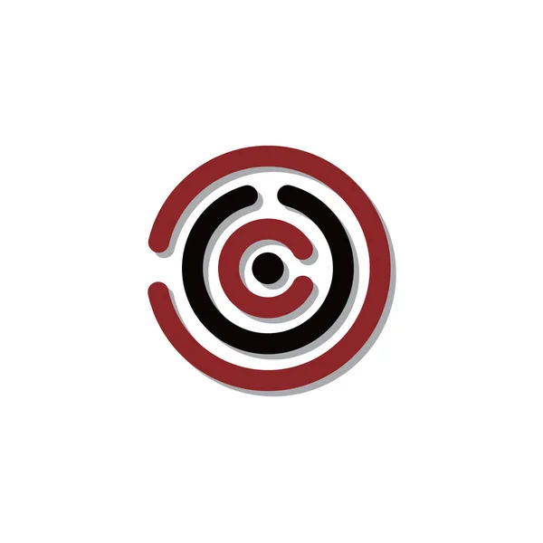 Абстрактный Минималистический Логотип Круга Векторная Иллюстрация — стоковый вектор