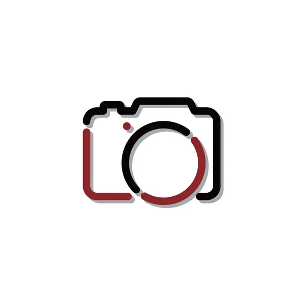 Fotovideokamera Minimalistický Vektor Logo — Stockový vektor