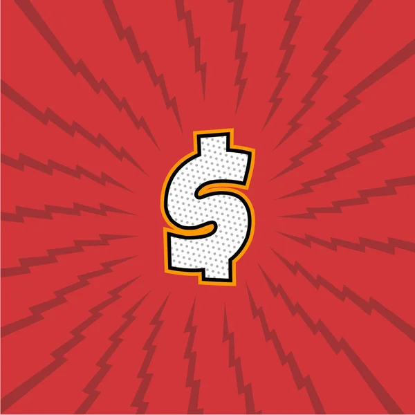 ายส าเน ยงดอลลาร บนพ นหล แดง — ภาพเวกเตอร์สต็อก