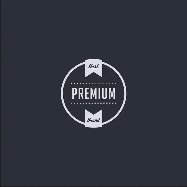 Stylisches Logo Mit Premium Schriftzug Auf Marineblauem Hintergrund — Stockvektor