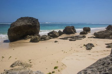 güzel yaz plaj görünümü