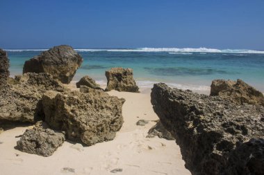 güzel yaz plaj görünümü