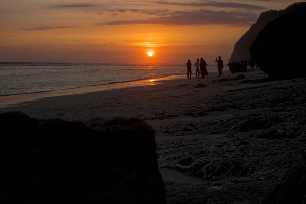 Increíble atardecer playa vista tema — Foto de Stock