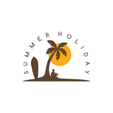 Yaz konsepti ile vektör simgesi 