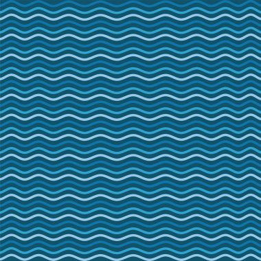 Minimalist mavi dalgalar ile Dikişsiz desen