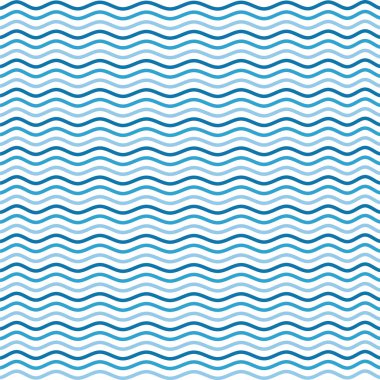 Minimalist mavi dalgalar ile Dikişsiz desen