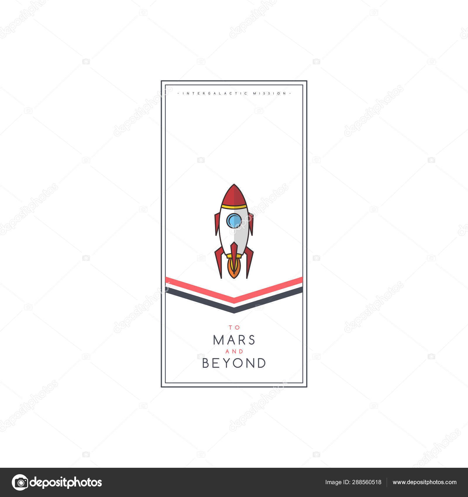 Minimalistic Creative Brochure Spaceship Logo White Background