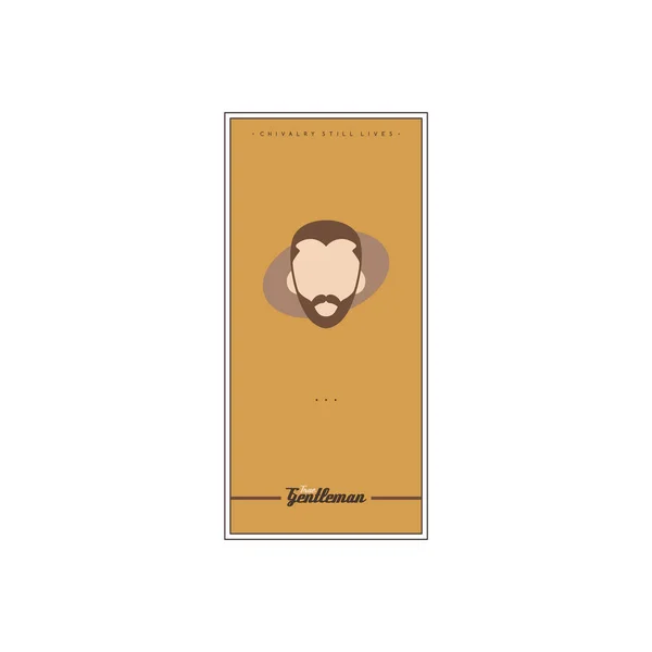 极简风格的创意小册子 男性发型 — 图库矢量图片