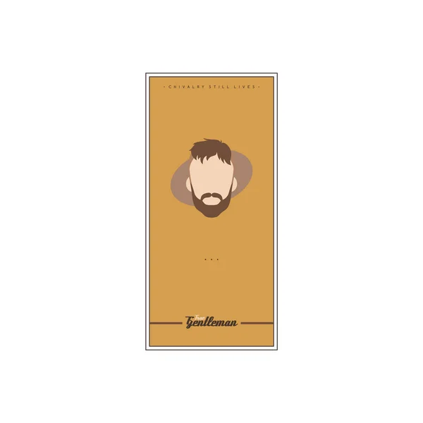 Folleto Creativo Estilo Minimalista Con Peinado Masculino — Archivo Imágenes Vectoriales