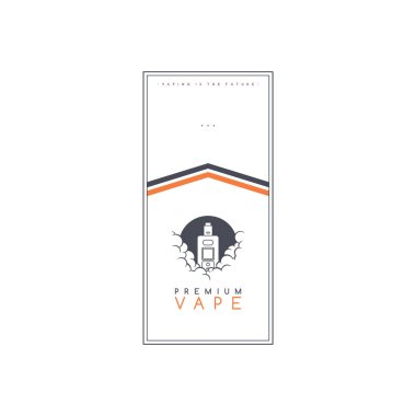 prim vape, vektör illüstrasyon için basit şık afiş