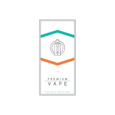 prim vape, vektör illüstrasyon için basit şık afiş