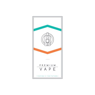 prim vape, vektör illüstrasyon için basit şık afiş