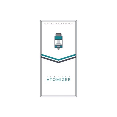 prim atomizer, vektör illüstrasyon için basit şık afiş