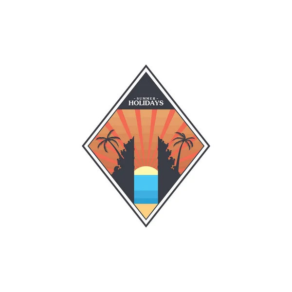 Eenvoudige Stijlvolle Banner Voor Zomer Vakantie Vector Illustratie — Stockvector