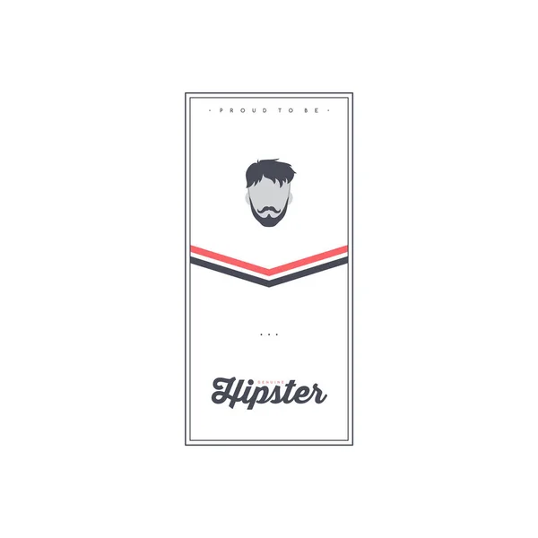 Einfaches Stylisches Banner Für Hipster Vektorillustration — Stockvektor