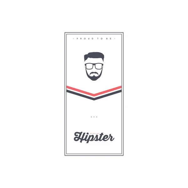 Banner Elegante Simples Para Hipster Ilustração Vetorial —  Vetores de Stock