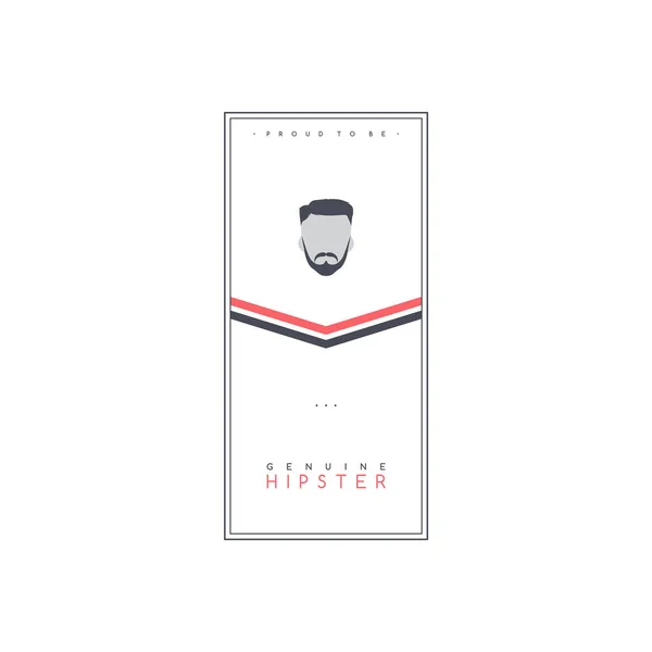 Banner Elegante Simples Para Hipster Ilustração Vetorial — Vetor de Stock