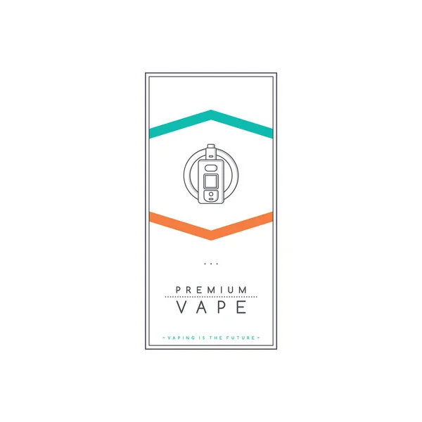 プレミアムVape ベクトルイラストのためのシンプルなスタイリッシュなバナー — ストックベクタ