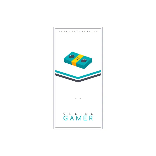 Banner Elegante Simples Para Gamer Online Ilustração Vetorial — Vetor de Stock