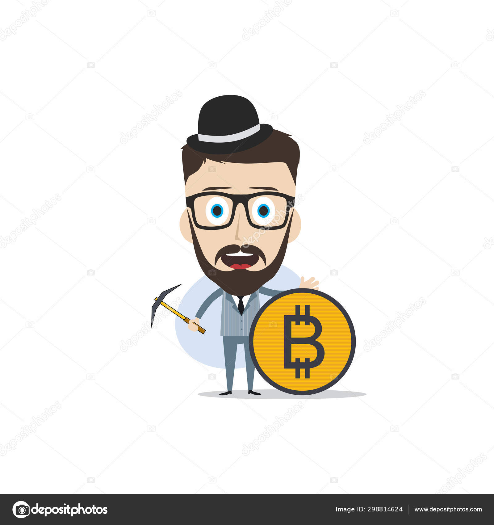 배경에 코인만화 캐릭터 스톡 벡터 - ©vectorfirst 298814624