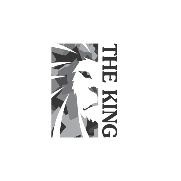 Leijona Yksinkertainen Logo Eristetty Valkoisella Taustalla — vektorikuva
