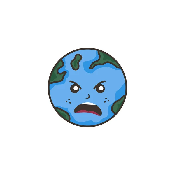 地球漫画のベクトル図のコンセプト — ストックベクタ