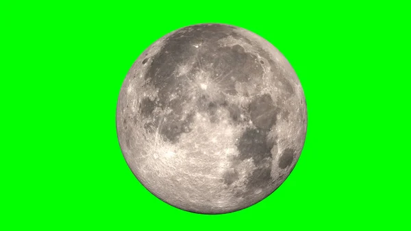 Full moon. Chroma Key. Elements of this image furnished by NASA. — Stock Photo, Image
