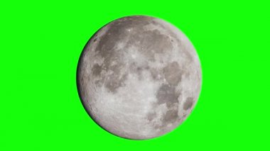 Ay 'ın tüm döngüsel evreleri animasyonlarda. Dolunay. Krom Anahtar. Bu görüntünün elementleri Nasa tarafından döşenmiştir. 3d illüstrasyon.