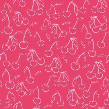 Sevimli kiraz utanmaz vektör deseni