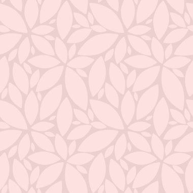Yapraklı pastel pürüzsüz tekrar desen tasarımı, çıplak pembe soyut arkaplan, doğa teması
