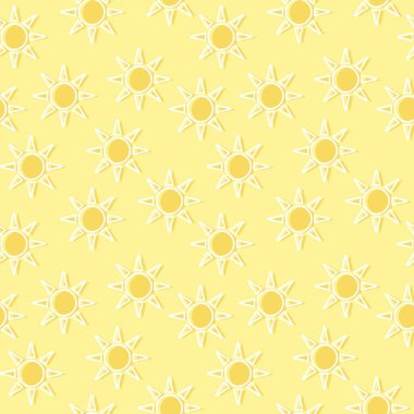 Kusursuz sarı Güneş elementleriyle tekrarlanan desen