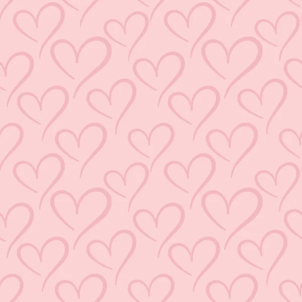 Pink Seamless Repeat Pattern Heart Pastel Pink Background Vector — Stock Vector