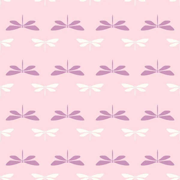 Nahtlos Wiederholen Muster Hintergrunddesign Mit Rosa Hintergrund Lila Und Weißen — Stockvektor
