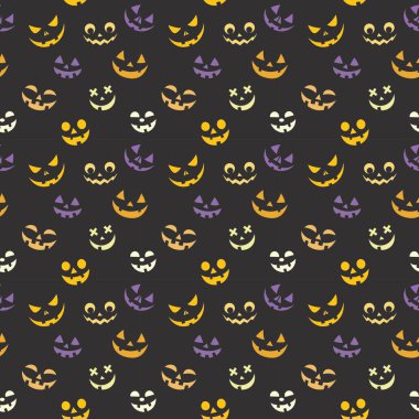 balkabağı Cadılar Bayramı Tekrar Deseni Tasarımı